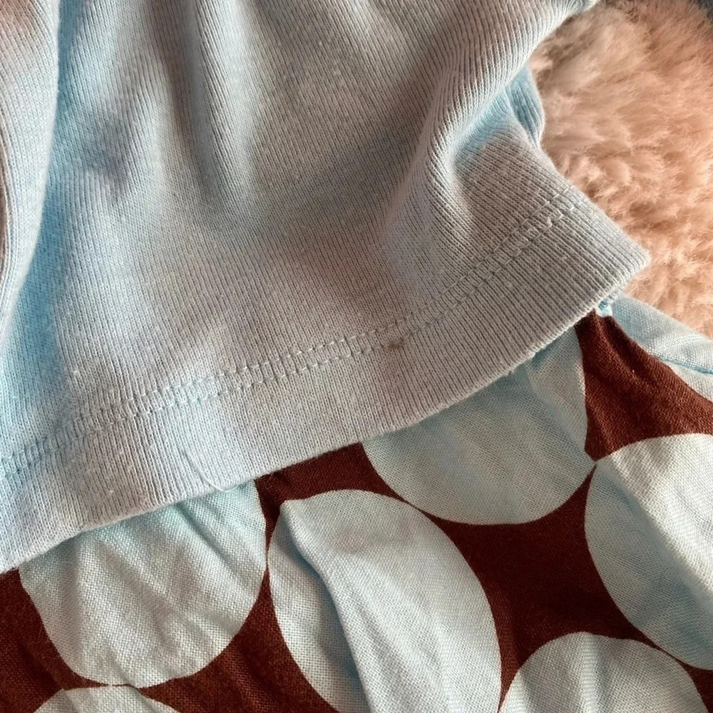 Rare Editions Blue Polka dot dress with sweater cardigan size 24 months - Picture 2 of 6